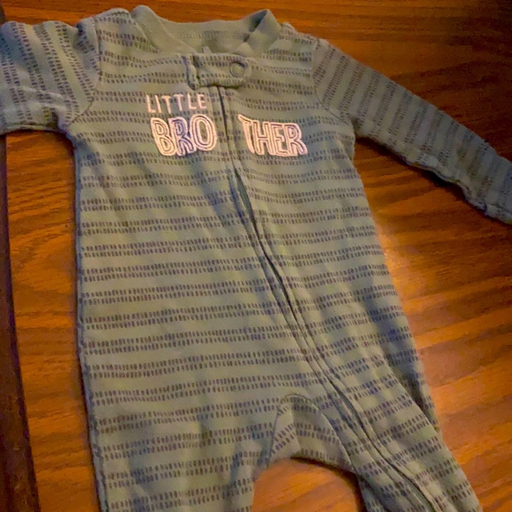 Boys Long-sleeve Green Onesie